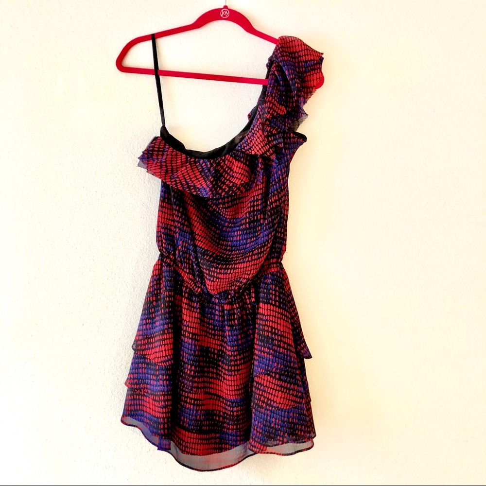 One Shoulder Ruffle Dress